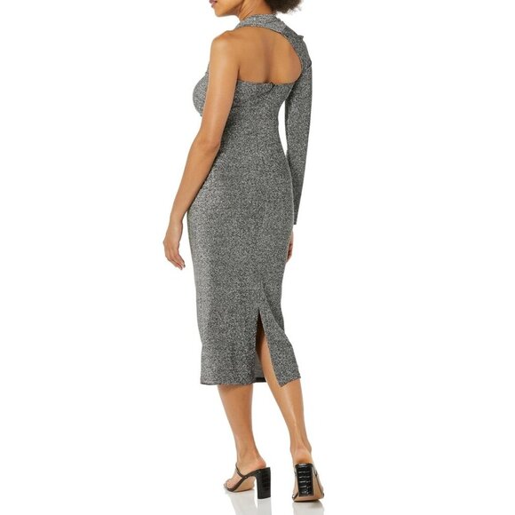 Terea Women's Nola One Shoulder Metallic MIdi Dress Size XXL NWT - Picture 3 of 8